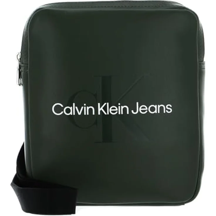 Calvin Klein Jeans Monogram Soft Umhängetasche, 19.5 cm x 5 cm x 21 cm, grün aus 100% Polyurethan – Bild 1