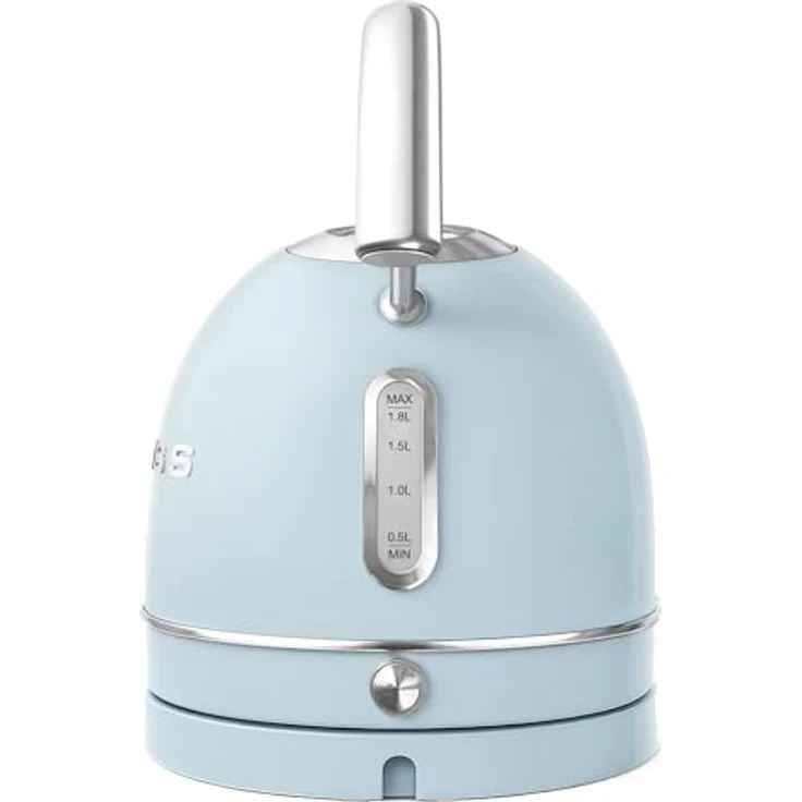 SWEISS Elektrischer Wasserkocher KTL6, Vintage, 1,5 l, Edelstahl, 2200 W, automatischer Abschaltung, sichtbarer Wasserstand, 360° Sockel, Blau – Bild 5