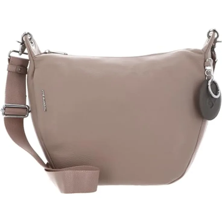 Mandarina Duck Mellow Leather Crossbody FZT59, Beuteltasche aus hochwertigem Rindleder mit A4-tauglichem Hauptfach und 5 Fächern, nude