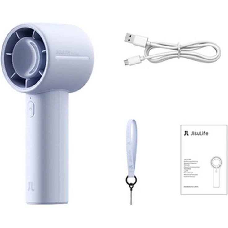 Jisulife Handventilator 10, tragbarer USB Ventilator mit 4000mAh Akku, schwarz