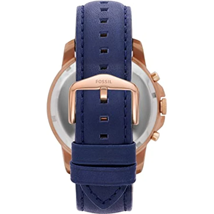 Fossil Herrenuhr Grant, QuarzChronographenwerk, 44mm RoségoldEdelstahlgehäuse mit Echtlederarmband, FS4835 – Bild 3