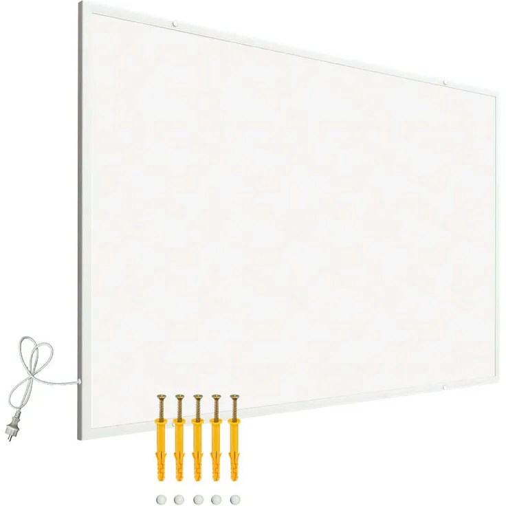 Wiltec Infrarotheizung 400 Watt, energieeffizienter Heizkörper, Weiß, Wandmontage Elektroheizung, Heizpaneel, IR Heizung