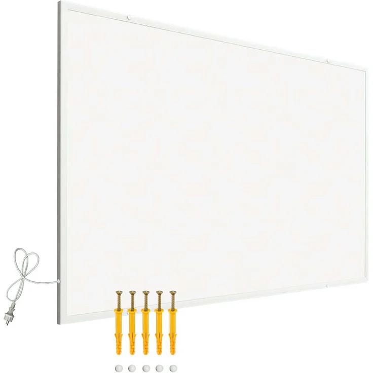 Wiltec Infrarotheizung 400 Watt, energieeffizienter Heizkörper, Weiß, Wandmontage Elektroheizung, Heizpaneel, IR Heizung