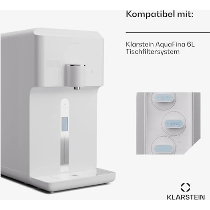 Klarstein AquaFina CF Filter 2-in-1 Filtersystem, Carbon-Filter mit Mineralisierung – Bild 4