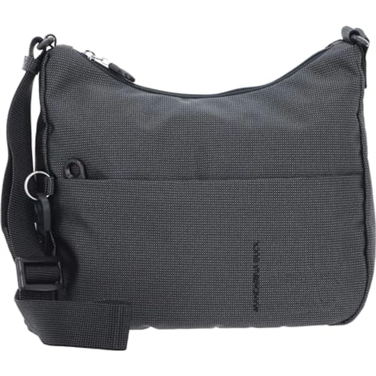Mandarina Duck MD20 Medium Hobo QMT37 Beuteltasche, leichte und robuste Umhängetasche aus Polyester, grau – Bild 1