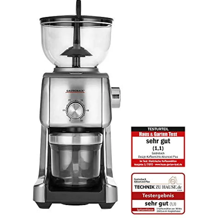 GASTROBACK Design Kaffeemühle Advanced Plus, Silber
