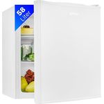 Bomann® Mini Kühlschrank mit 58 Liter Nutzinhalt | Kühlschrank klein mit 2 herausnehmbaren Glasablagen | Mini Fridge mit stufenloser Temperaturregelung u. wechselbarem Türanschlag | KB 7347 weiß