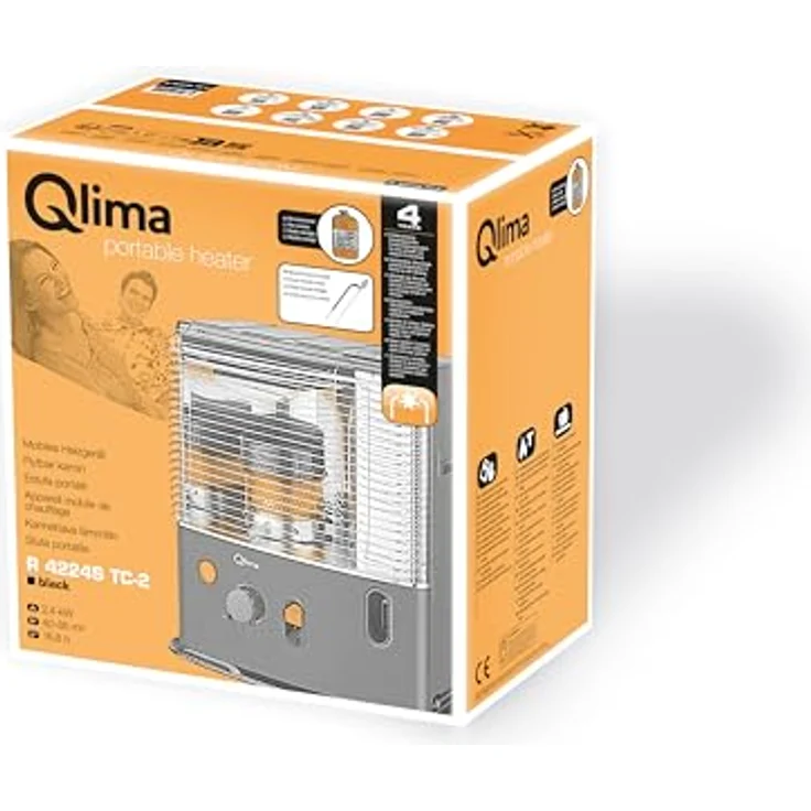 Qlima Dochtofen R 4224S TC-2, mobiles Heizgerät in elegantem Schwarz – Bild 6