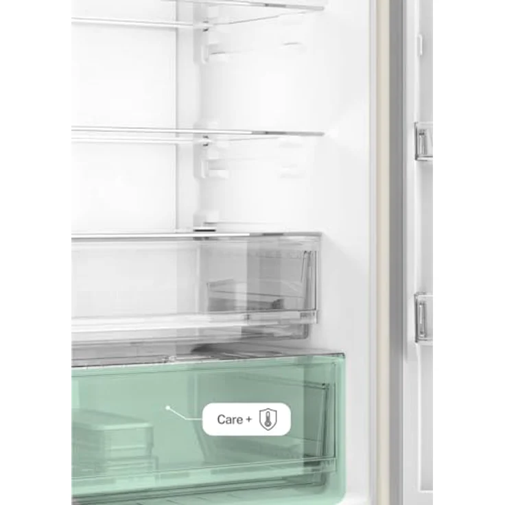 CREATE FRIDGE STUDIO COMBI PRO FLEX 401 Kühlschrank im italienischen Stil, 401L, Cremeweiß, No Frost, Urlaubsmodus, antibakteriell, Touch-Elektronik, 158W – Bild 3