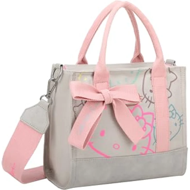 Fritzi aus Preußen Hello Kitty Canvas Handtasche, beige, 26 cm x 9 cm x 21 cm, 100% Polyester – Bild 4