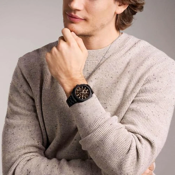 Fossil Chronograph MACHINE FS6097, Armbanduhr mit präzisem Quarzwerk und stylischem Design in Schwarz – Bild 6