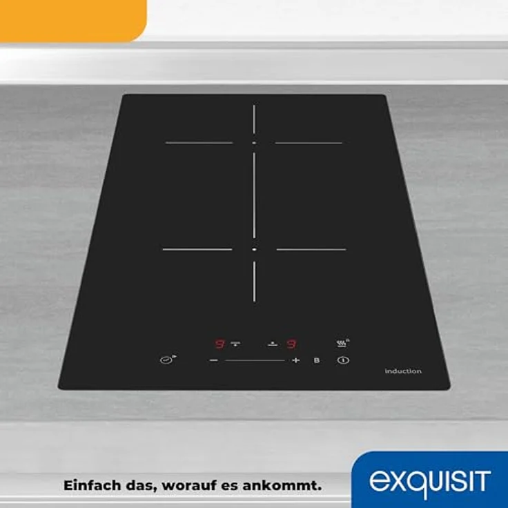 Exquisit Kochfeld EKI300-B-380 | Induktion | Touch | Timer | 3500 W | Überhitzungsschutz | 2 Kochzonen | Abschaltautomatik - Preisvergleich – Bild 5