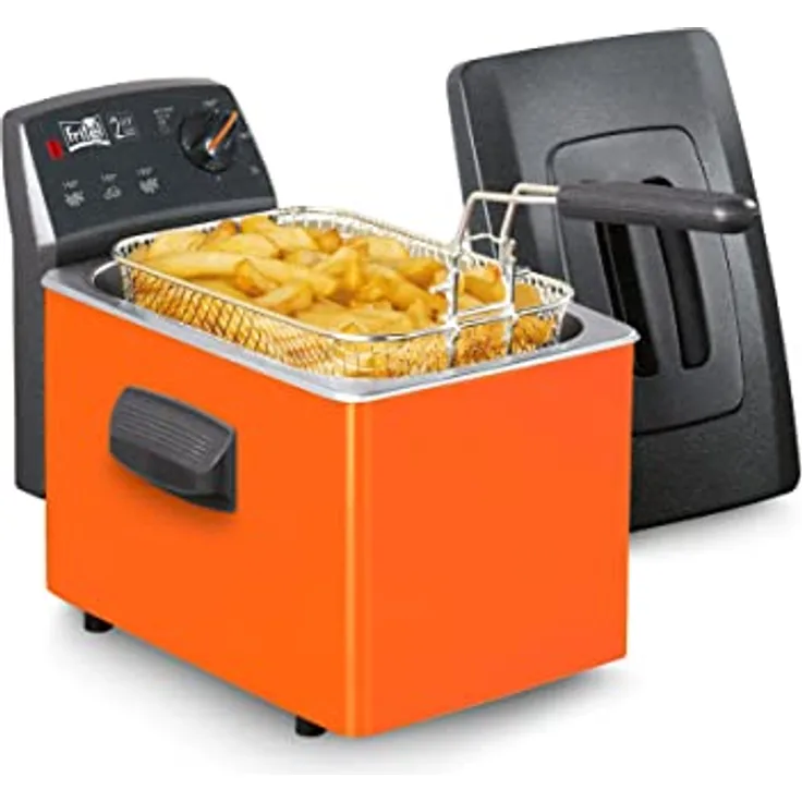 FRITEL Turbo SF 4152 orange Fritteuse - 3 L Frittierkapazität - Doppelheizelement
