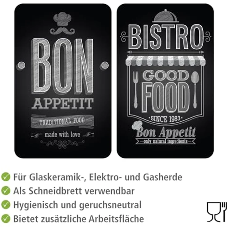 Wenko Herdabdeckplatte, Breite 52 cm, Glas – Bild 3