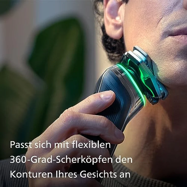 Philips Shaver S9000 – Elektrischer Nass- & Trockenrasierer für Männer in Chromsilber mit Lift & Cut System, SkinIQ Technologie, ausklappbarem Barttrimmer, Ladestation & Reiseetui(Modell S9975/35) – Bild 5