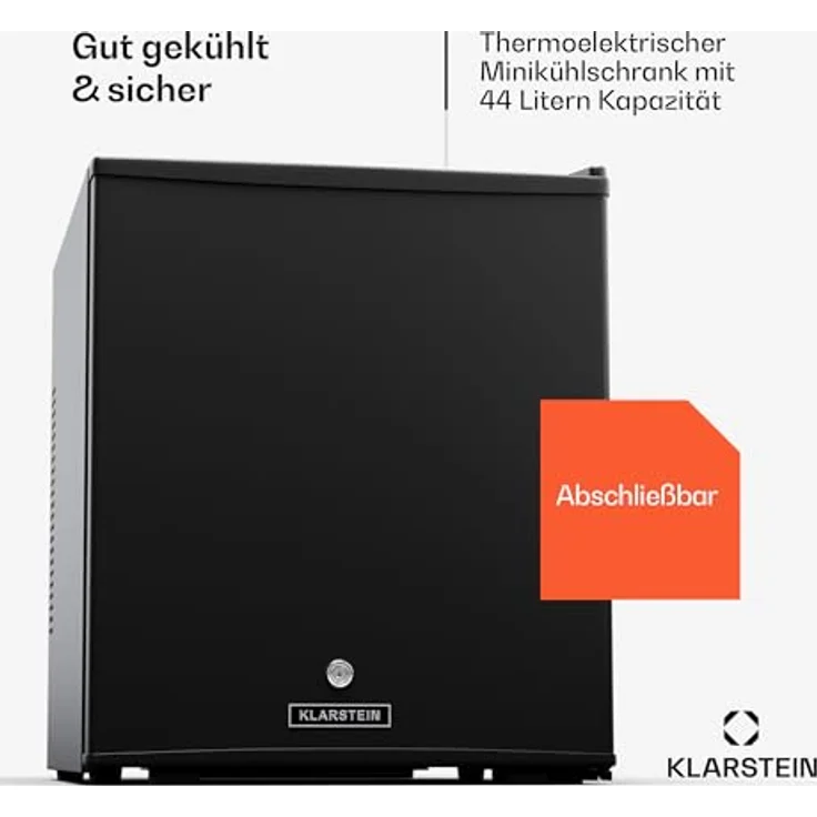 Klarstein Matterhorn 44 Minikühlschrank, 44 Liter, 35 dB, thermoelektrische Kühlung, abschließbar – Bild 2