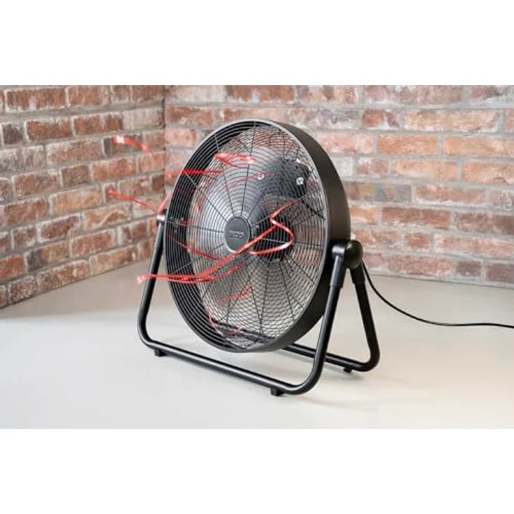 Unold Windmaschine Black Steel 86735, 3-stufig, Metall-Standfuß, verstellbarer Neigungswinkel, Korbdurchmesser 50 cm, 65 W, schwarz – Bild 2