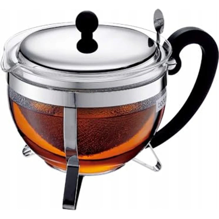 Bodum Chambord 1921-16-6 Teebereiter, Edelstahlfilter, Edelstahldeckel, 1,3 L, glänzend – Bild 2
