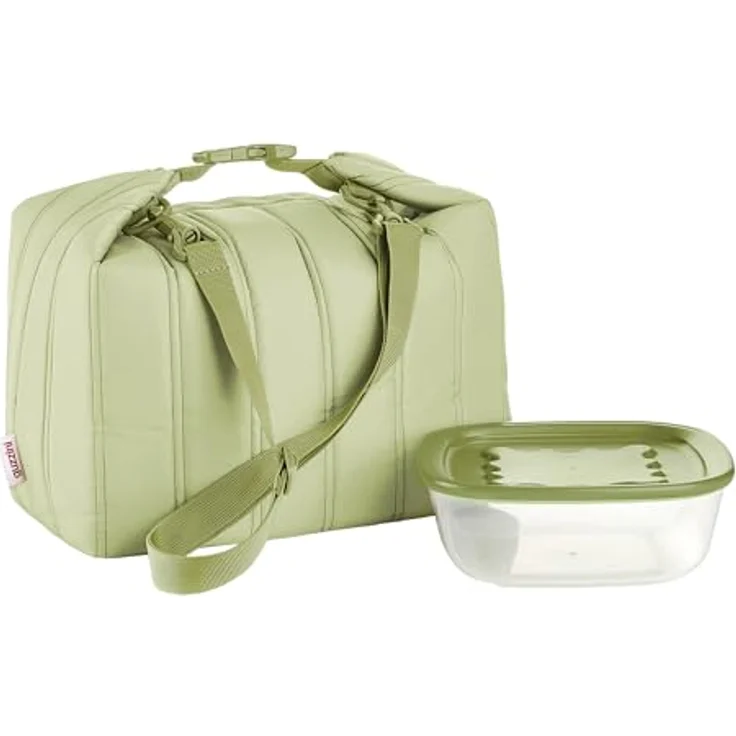 Guzzini Handy Bio Kühlbox, Isoliertasche mit luftdichtem Behälter, Avocado Green, groß – Bild 1