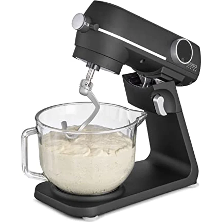 Caso Design KM1800 Black G Küchenmaschine, 1800 Watt, Glasschüssel 4,5 Liter, Display, Timer, schwarz – Bild 5