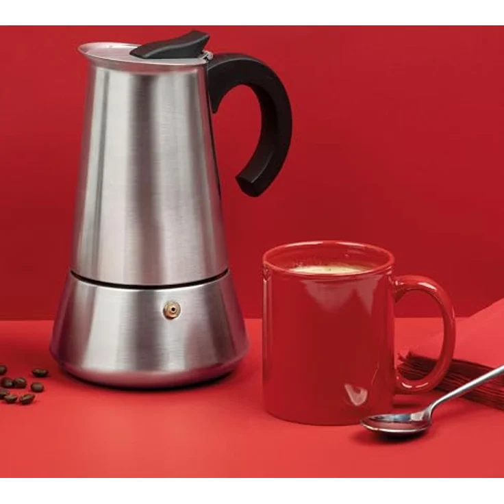 Jata Hogar CAX 104 Odin Espressokocher, Edelstahl, silberfarben – Bild 5