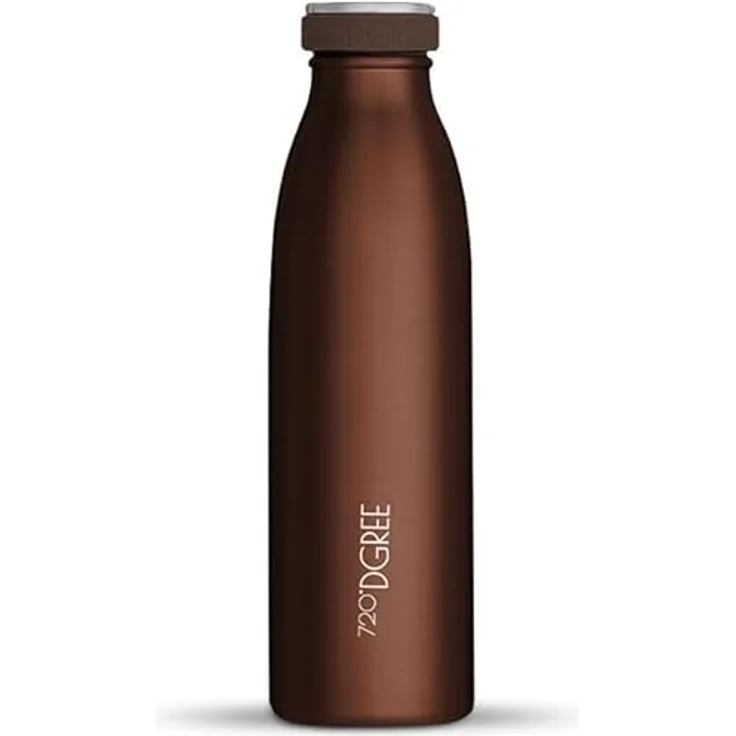 Trinkflasche Doppelwandig Edelstahl 500ml Isolierflasche 720°DGREE milkyBottle brown red – Bild 2