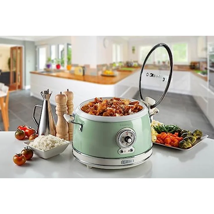 Ariete Küchenmaschine 2904GR, Reiskocher, 5 Funktionen, 650 Watt, 3 Liter Volumen, für 10 Tassen Reis – Bild 6