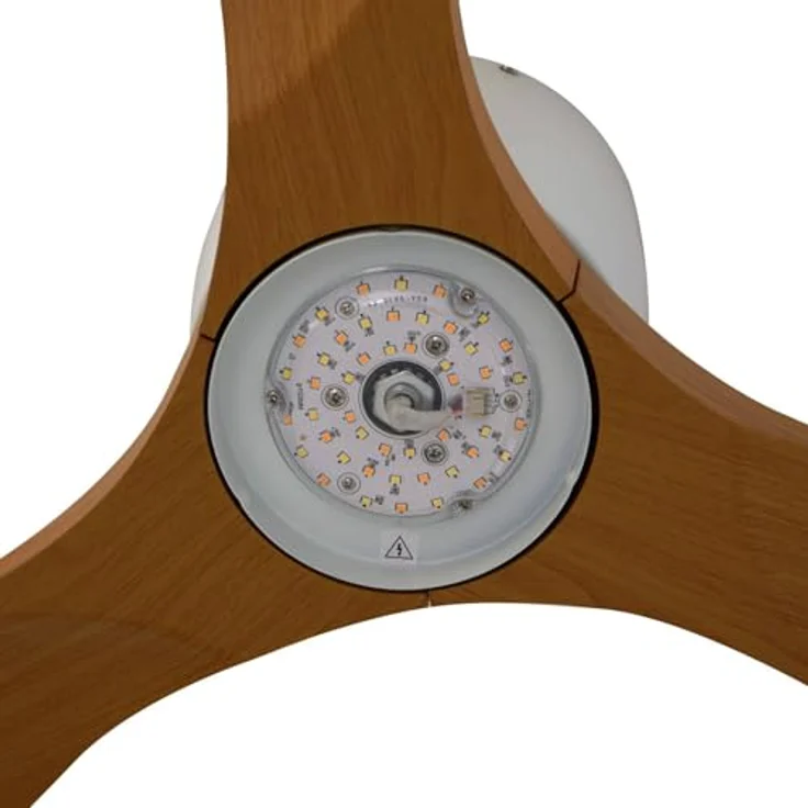 Lucande Moneno 10022123, LED-Deckenventilator mit dimmbarer Leselampe, Weiß, 1-flammig, Metall, inkl. Fernbedienung, für Räume bis 15 m² – Bild 8