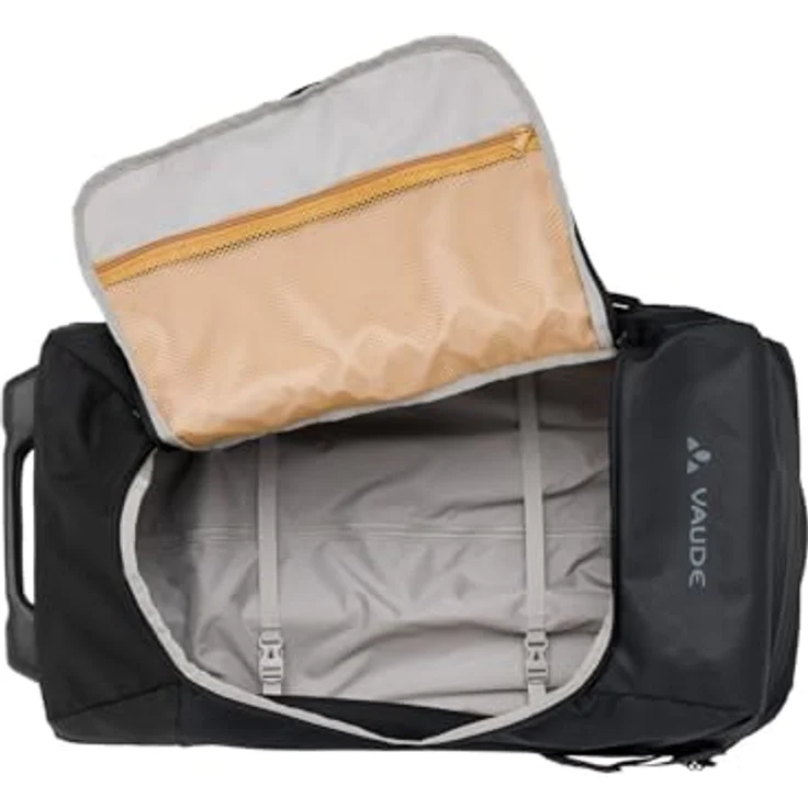 Vaude CityTravel, Koffer Schwarz, moderner Reisetrolley 60 l mit flexibler Packlösung und nachhaltigem Material – Bild 3
