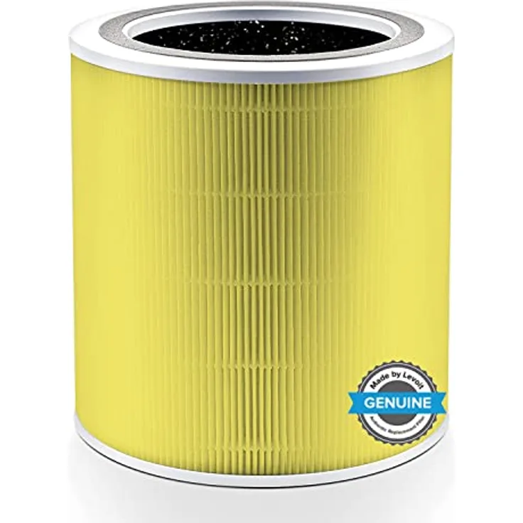 Levoit Core 400S Ersatzfilter gegen Gerüche von Haustier und Küche, hocheffizienter Aktivkohlefilter und Vorfilter,3-IN-1 H13 HEPA Filter für Tierbesitzer Raucher Allergiker, Core 400S-RF-PA, Gelb