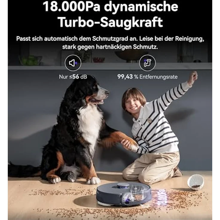 Narwal Freo Z10 Ultra Saug- & Wischroboter, 65W, 120 Min Laufzeit, 0,8L, Laser-Navigation, WLAN, beutellos, grau – Bild 6