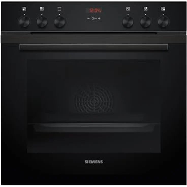 Siemens HE213ABB3 Einbauherd, 5 Backofenfunktionen, 3D Heißluft, Schnellaufheizung, Deep black inox