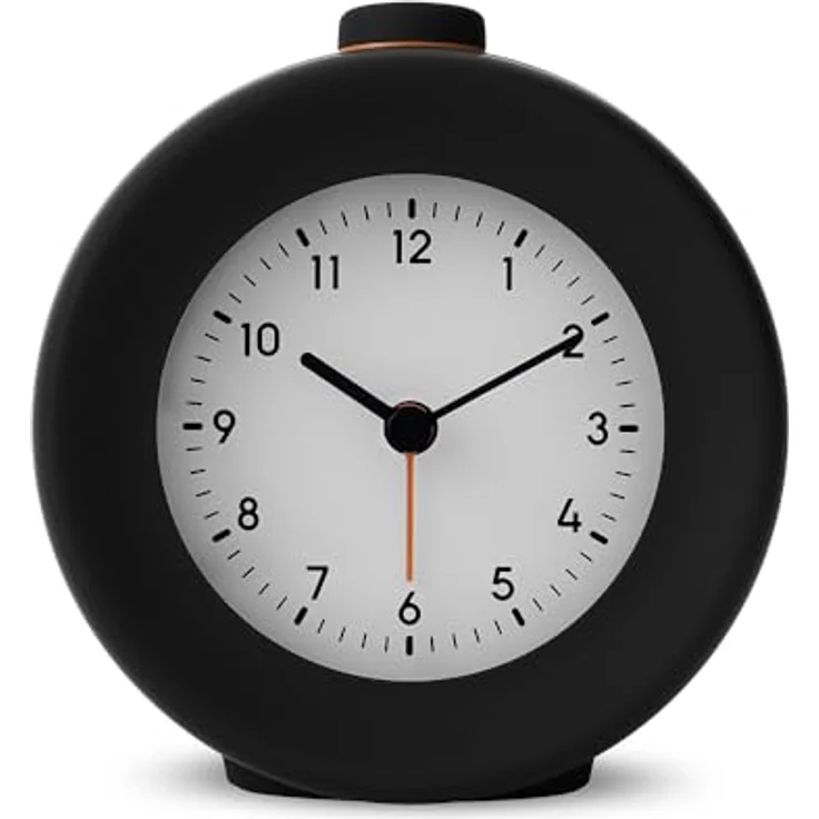 mudita Bell 2, Analoge Weckeruhr mit minimiertem Blaulicht, sanft aufhellende Lichtfunktion, 10 Melodien und Entspannungsgeräuschen, Schwarz – Bild 1