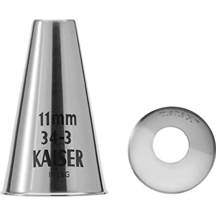 Kaiser Inspiration Spritzbeutel Set 5-teilig, wiederverwendbarer Spritzbeutel mit Tüllen, Adapter, 3 Spritztüllen, kochfest, Schneidehilfslinie – Bild 4