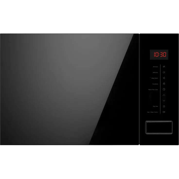 Amica Einbaumikrowelle EMW 20, Schwarz, Metall, 59.5x39x32 cm, mit LED-Display, Auftaufunktion, Automatik-Kochprogrammen, Signalton, Timerfunktion und Kindersicherung