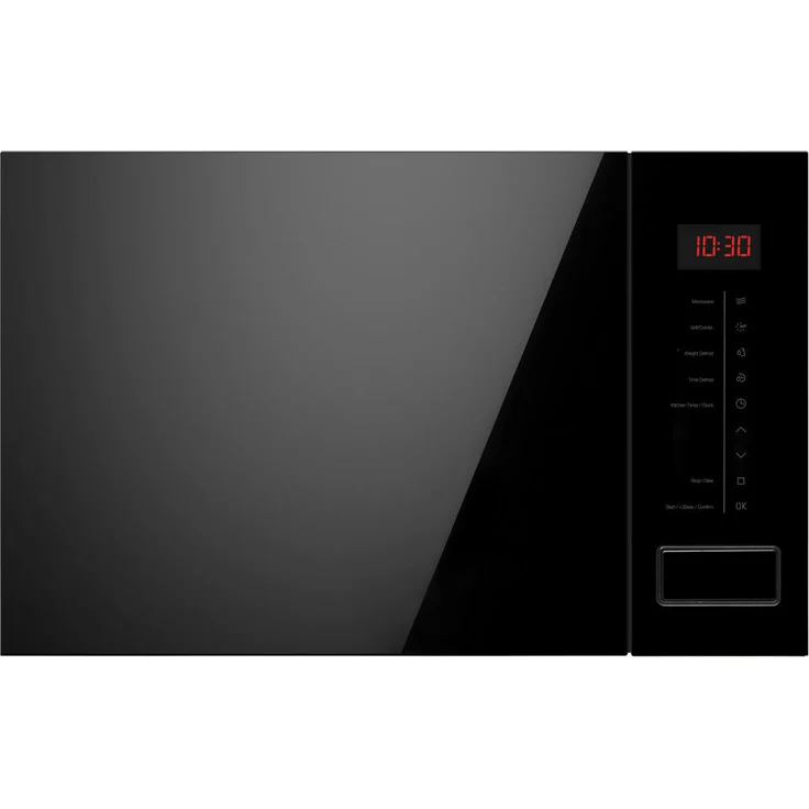 Amica Einbaumikrowelle EMW 20, Schwarz, Metall, 59.5x39x32 cm, mit LED-Display, Auftaufunktion, Automatik-Kochprogrammen, Signalton, Timerfunktion und Kindersicherung