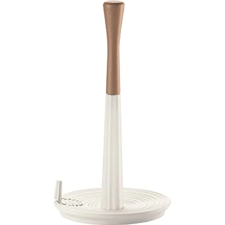 Guzzini - Tierra, ROLL&TEAR Universal-Küchenrollenhalter - Milchweiß, Ø 17xh 30,4 cm - 180200156