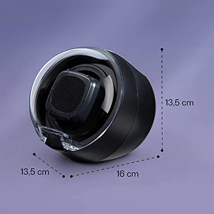 St. Gallen ll Premium Uhrenbeweger 4 Geschwindigkeiten 3 Rotationsmodi Schwarz – Bild 7