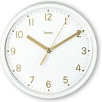 Hama Tischuhr "Madeira", Ø 16 cm, geräuscharm, weiß mit ausklappbarem Standfuß