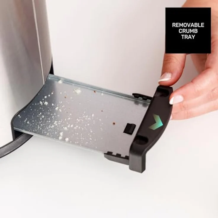 Taurus Mytoast Duplo Legend, Toaster für 4 Scheiben mit 1500 W, Edelstahl, Auftaufunktion, Brötchenaufsatz – Bild 7