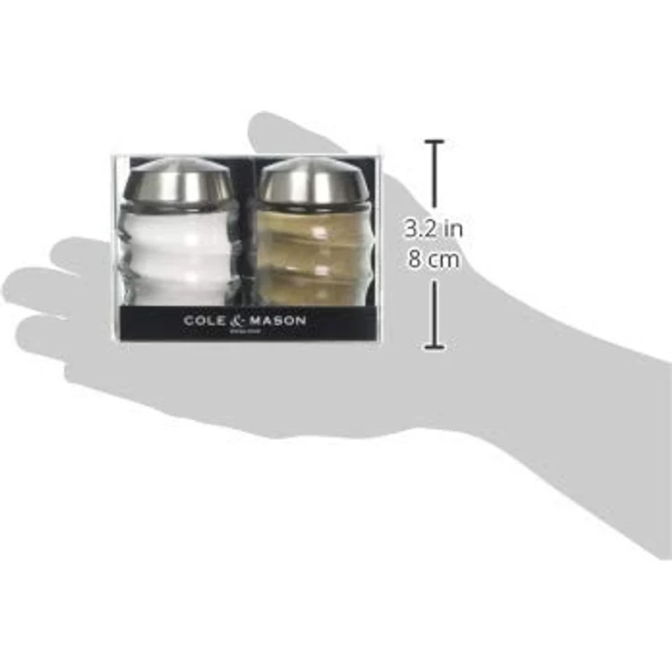 Cole & Mason Bray Gewürzstreuer Geschenkset, Glas/Edelstahl, 7,5 cm – Bild 11