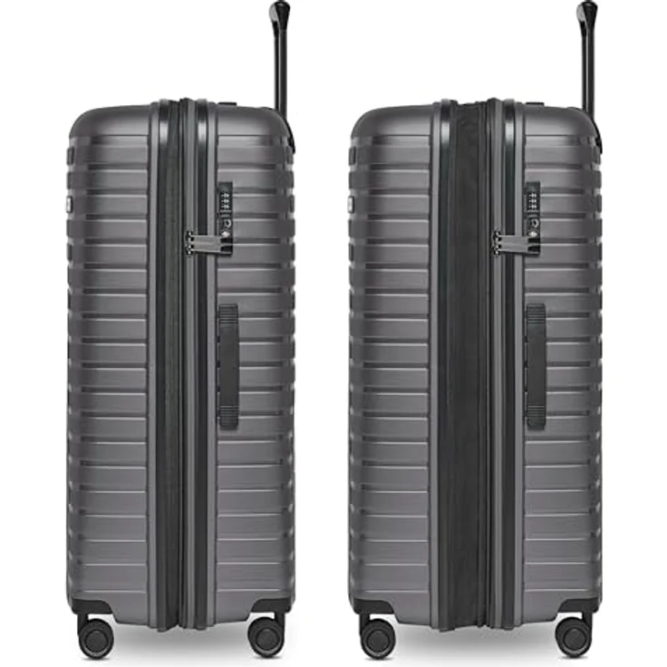 Pactastic Hartschalen Check-in Koffer | Großer XL Trolley 52 x 31 x 75 cm von 101 auf 110 Liter erweiterbar | aus hochwertigem Polypropylen | 4 Doppelrollen & TSA-Schloss (Collection 04) – Bild 2