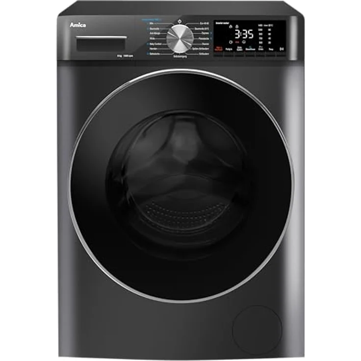 Amica WA 484 085 G Waschmaschine, dunkel Grau, 8,0 kg Fassungsvermögen, Energieeffizienzklasse A – Bild 1