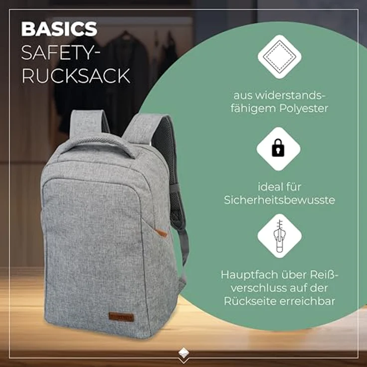 travelite Basics Safety Rucksack, 46 cm – Bild 3
