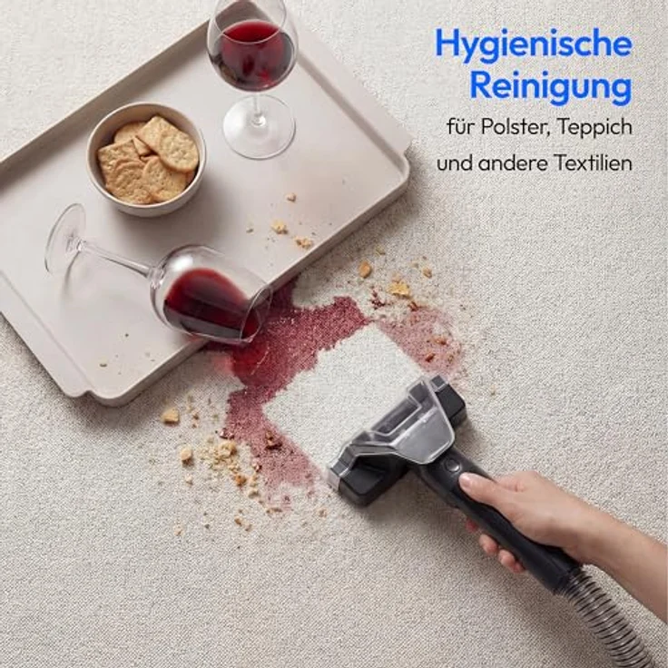 MEDION MD100122 Polsterreiniger Waschsauger, Nasssauger für Teppiche und Autositze, grau, 750 W, mit Frisch- und Schmutzwassertank, Fenster-Aufsatz – Bild 4
