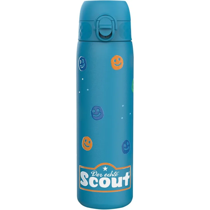 Scout Edelstahl-Trinkflasche Smileys, 0,5 Liter, rostfrei und umweltfreundlich, auslaufsicher