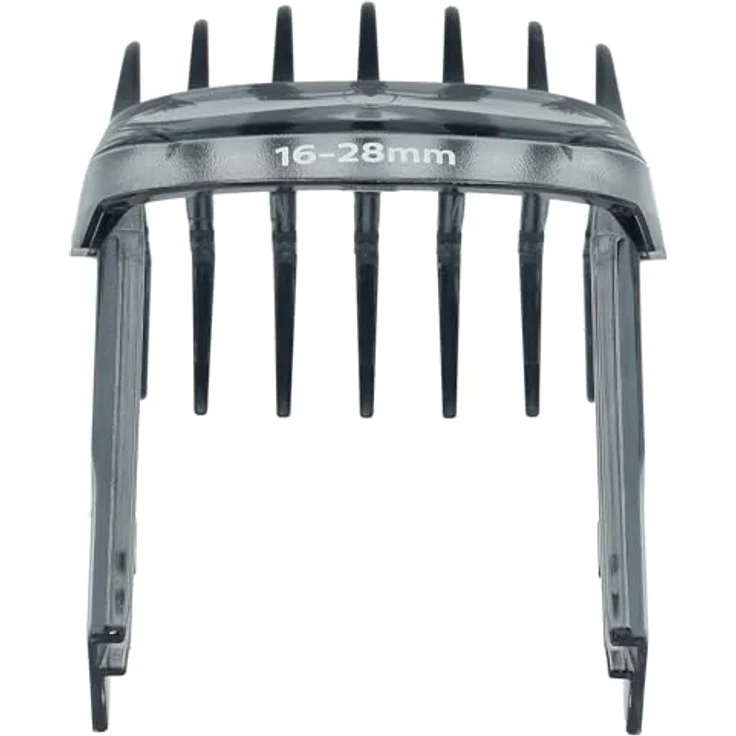 vhbw Kammaufsatz 16 - 28 mm, Ersatz für Philips 422203633, 422203633291, Grau-Transparent für Haarschneider und Bartschneider – Bild 9