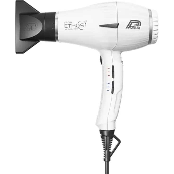 Parlux Ethos weiß, Professioneller Haartrockner mit digitalem Motor und 2300 Watt