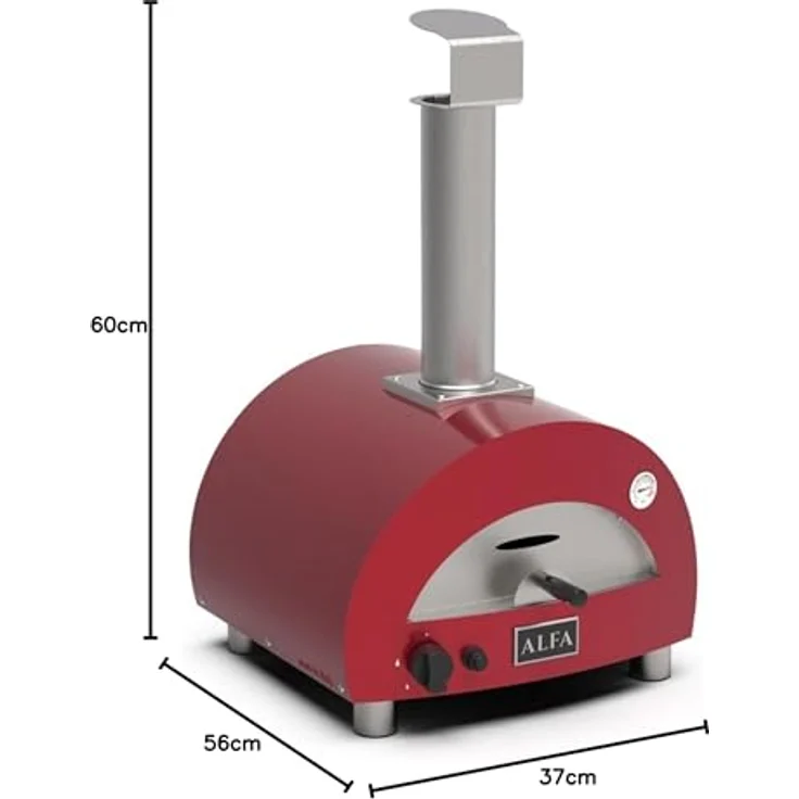 Alfa Forni Tragbarer Gas Pizzaofen MODERNO PORTABLE Antik Rot, mit Heat Genius-Technologie und schnellem Garen – Bild 12