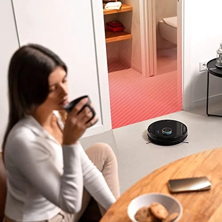 Cecotec Conga Eternal MAX Titanium Staubsauger- und Bodenreiniger, Leistung 3000 Pa, Autonomie 110 min, 3 Leistungsstufen und Spülen, App, Multifunktionsbürste, 2 zusätzliche Seitenbürsten, Schwarz – Bild 3